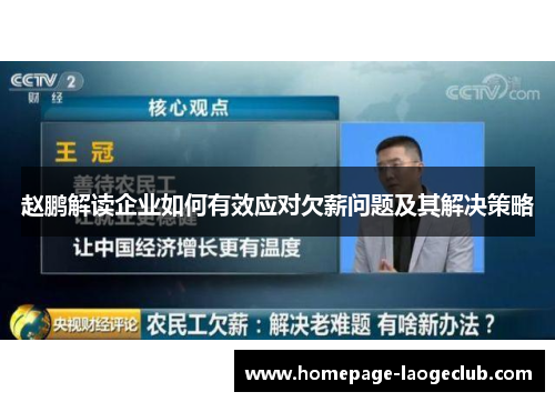赵鹏解读企业如何有效应对欠薪问题及其解决策略